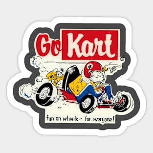 Go Kart - Vintage 1960s decal artwork Sticker